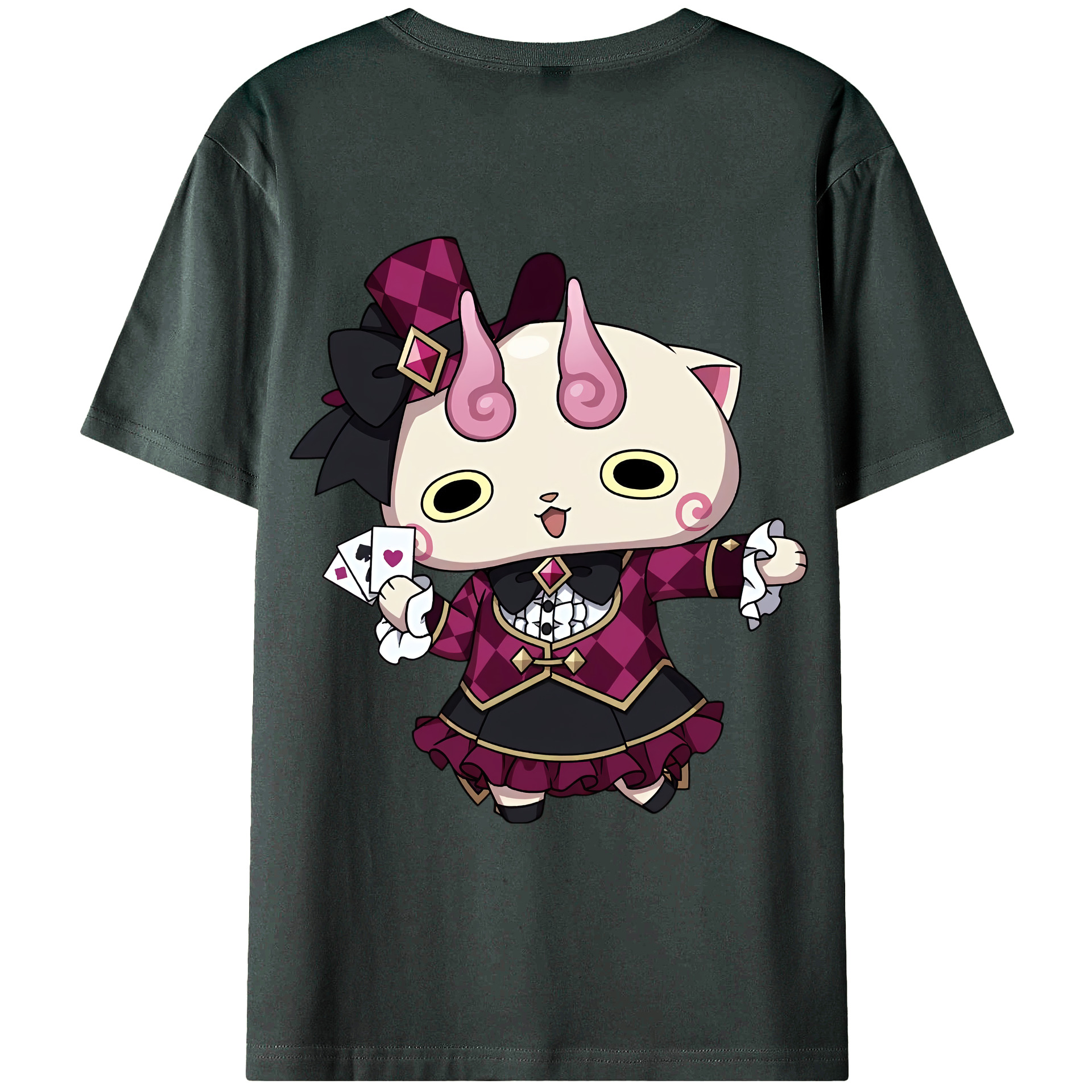 （画像用） 妖怪ウォッチ Yo-kai Watch 綿100％ メンズ半袖Tシャツ（バックプリント） 通気性